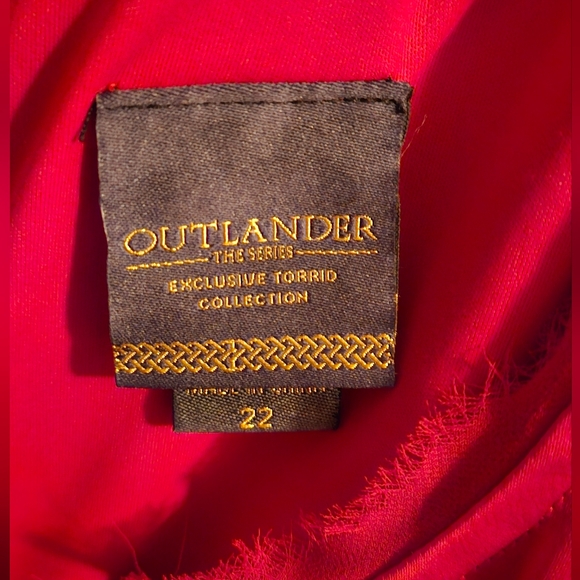 Torrid Outlander Claire Red Satin V-Neck Swing Dress, NWOT - Picture 3 of 3